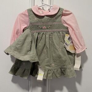 Little Bitty Baby Girls 3-Piece Outfit Set Size 3-6 Months NWT